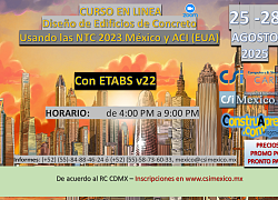 Diseño edificios de concreto con NTC 2023 México y ACI (USA) empleando ETABS v22